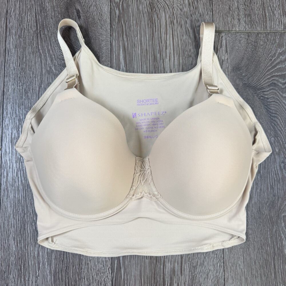 Shapeez Shortee Bra Black Small C Beige Smoothing T-Shirt Bra Underwire